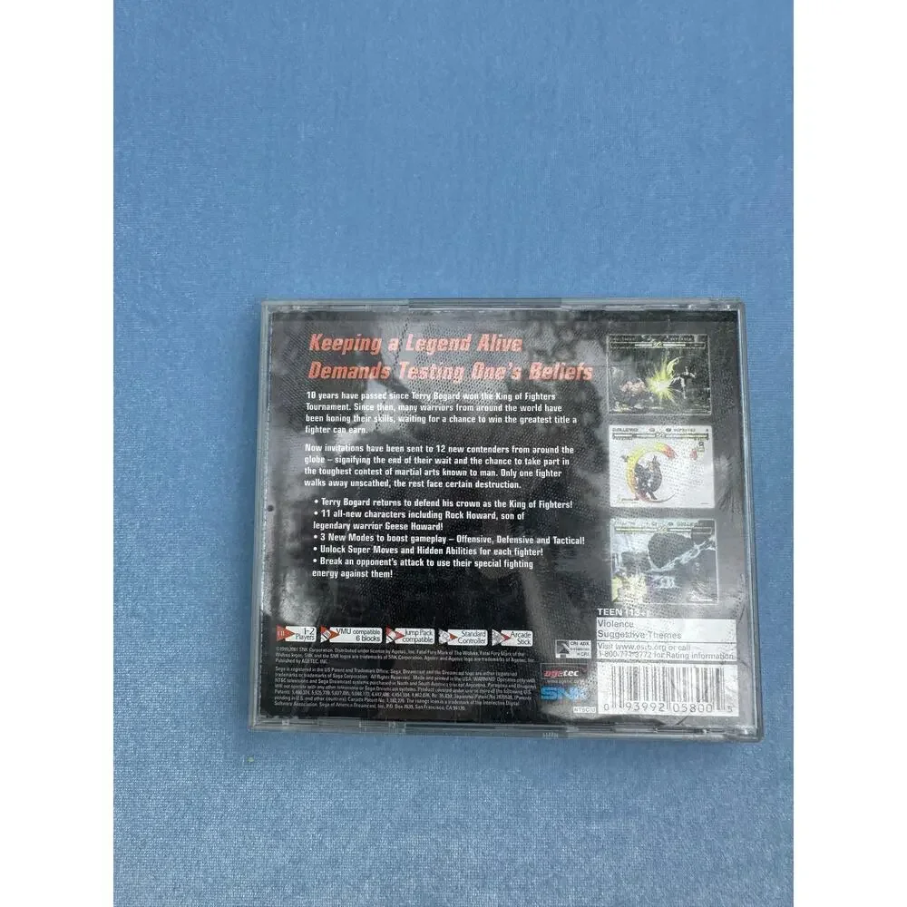 Fatal Fury Mark of the Wolves Sega Dreamcast CASE AND MANUAL ONLY No Game